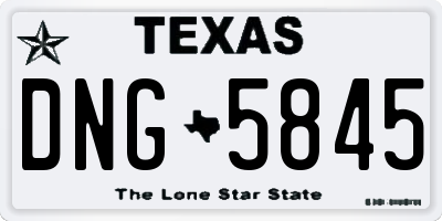 TX license plate DNG5845