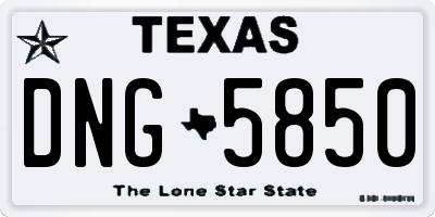 TX license plate DNG5850