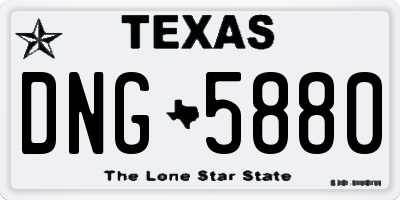 TX license plate DNG5880