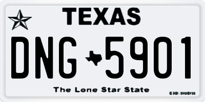 TX license plate DNG5901