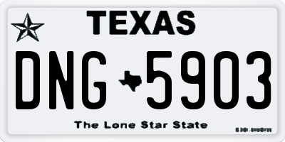 TX license plate DNG5903