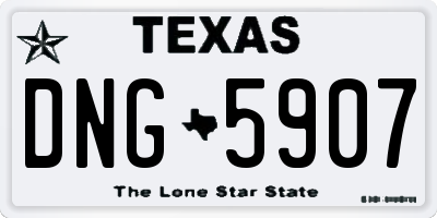 TX license plate DNG5907