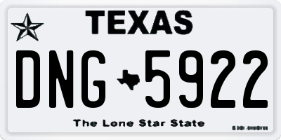 TX license plate DNG5922