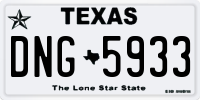 TX license plate DNG5933