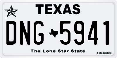 TX license plate DNG5941