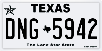 TX license plate DNG5942