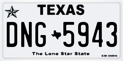TX license plate DNG5943