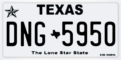TX license plate DNG5950
