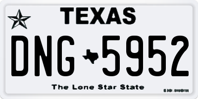TX license plate DNG5952