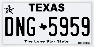 TX license plate DNG5959