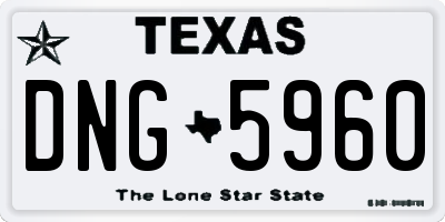 TX license plate DNG5960