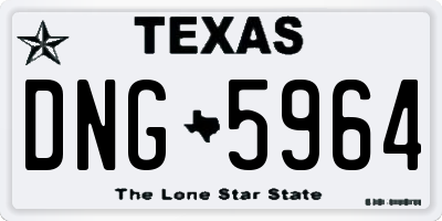 TX license plate DNG5964
