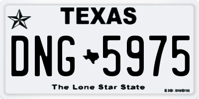 TX license plate DNG5975