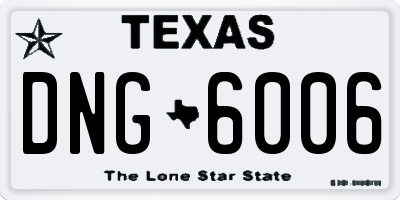 TX license plate DNG6006