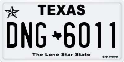 TX license plate DNG6011