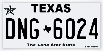 TX license plate DNG6024