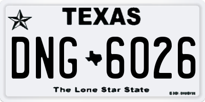TX license plate DNG6026