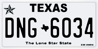 TX license plate DNG6034