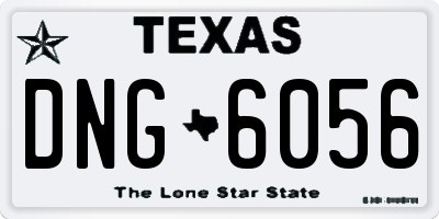 TX license plate DNG6056
