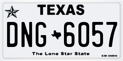 TX license plate DNG6057