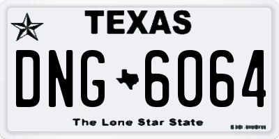TX license plate DNG6064