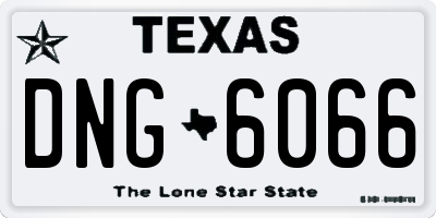 TX license plate DNG6066
