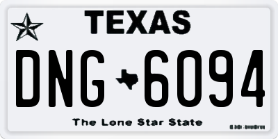 TX license plate DNG6094