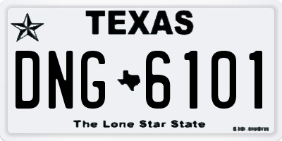 TX license plate DNG6101