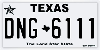 TX license plate DNG6111
