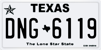 TX license plate DNG6119