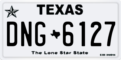TX license plate DNG6127
