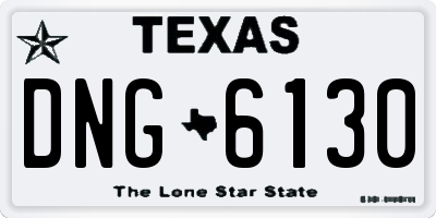 TX license plate DNG6130