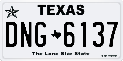 TX license plate DNG6137