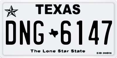 TX license plate DNG6147