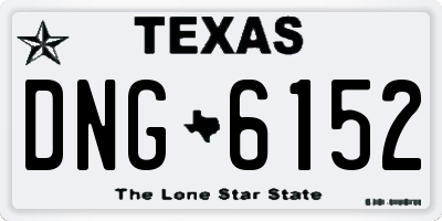 TX license plate DNG6152