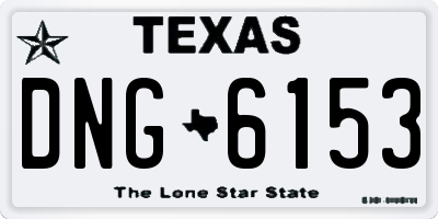 TX license plate DNG6153