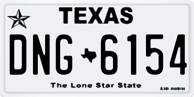 TX license plate DNG6154