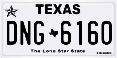 TX license plate DNG6160