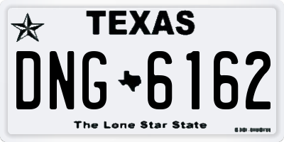TX license plate DNG6162