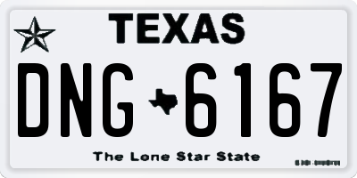 TX license plate DNG6167