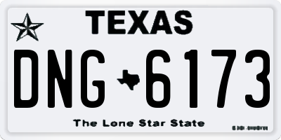 TX license plate DNG6173