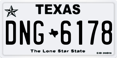 TX license plate DNG6178