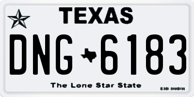 TX license plate DNG6183