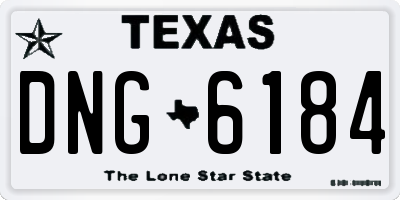 TX license plate DNG6184