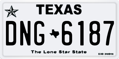 TX license plate DNG6187