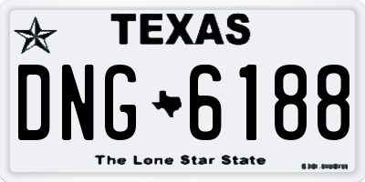 TX license plate DNG6188