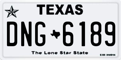TX license plate DNG6189