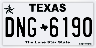TX license plate DNG6190