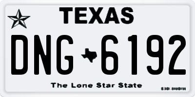 TX license plate DNG6192