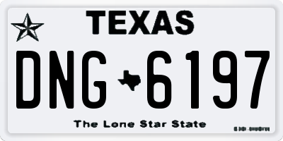 TX license plate DNG6197
